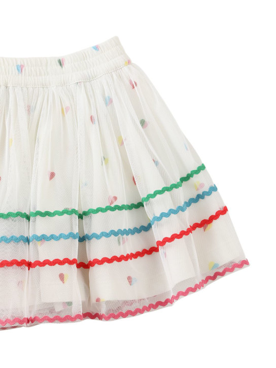 Stella McCartney Kids: Rock aus Bio-Baumwolljersey: - Weiß/Multi - kids-girls_1 | Luisa Via Roma