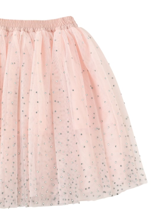 Stella McCartney Kids: Verzierter Minirock aus recyceltem Tüll - Rosa - kids-girls_1 | Luisa Via Roma