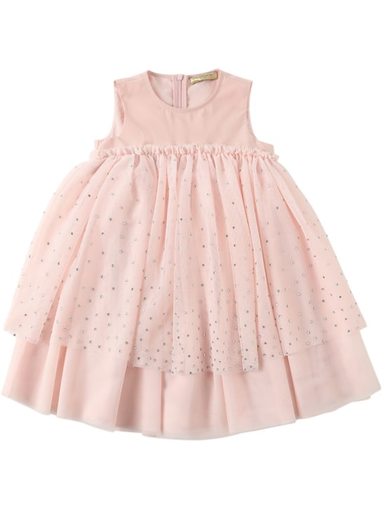 Stella McCartney Kids: リサイクルチュールワンピース - ピンク - kids-girls_0 | Luisa Via Roma