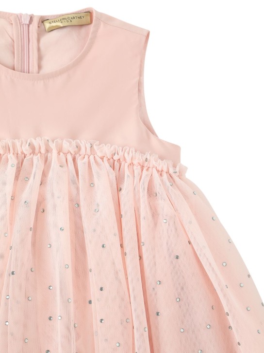 Stella McCartney Kids: リサイクルチュールワンピース - ピンク - kids-girls_1 | Luisa Via Roma