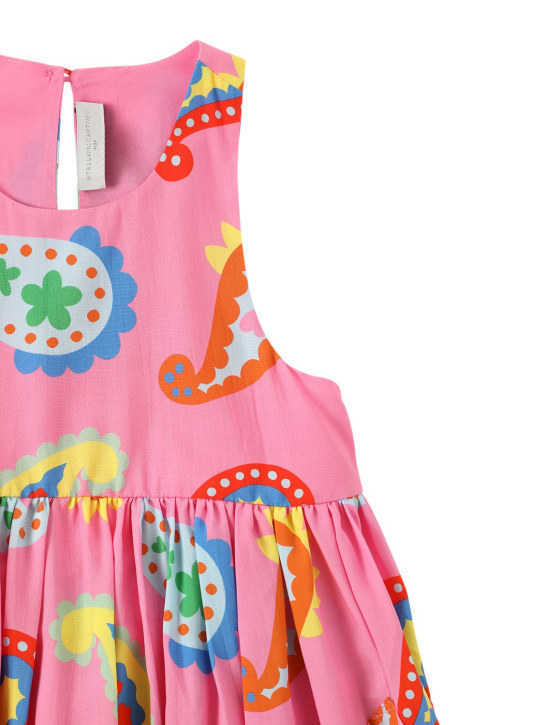Stella McCartney Kids: Printed eco viscose blend dress w/ruffle - Pink/Multi - kids-girls_1 | Luisa Via Roma