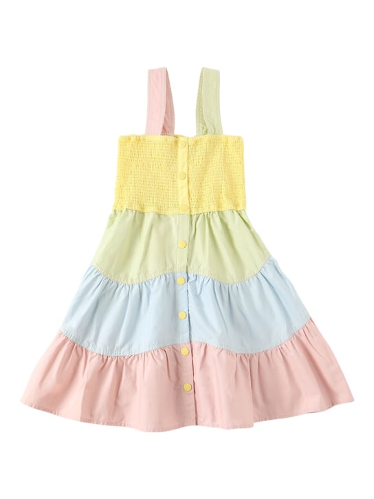 Stella McCartney Kids: オーガニックコットンサテンワンピース - マルチカラー - kids-girls_1 | Luisa Via Roma