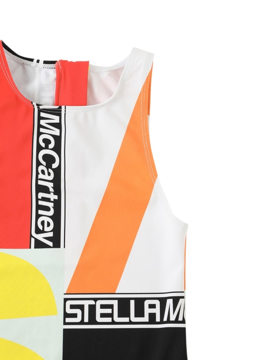 Stella McCartney Kids: Logo印花莱卡连体泳衣 - 多色 - kids-girls_1 | Luisa Via Roma