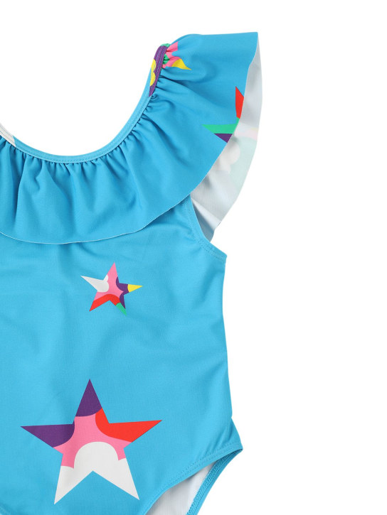 Stella McCartney Kids: BADEANZUG AUS LYCRA MIT DRUCK - Blau - kids-girls_1 | Luisa Via Roma
