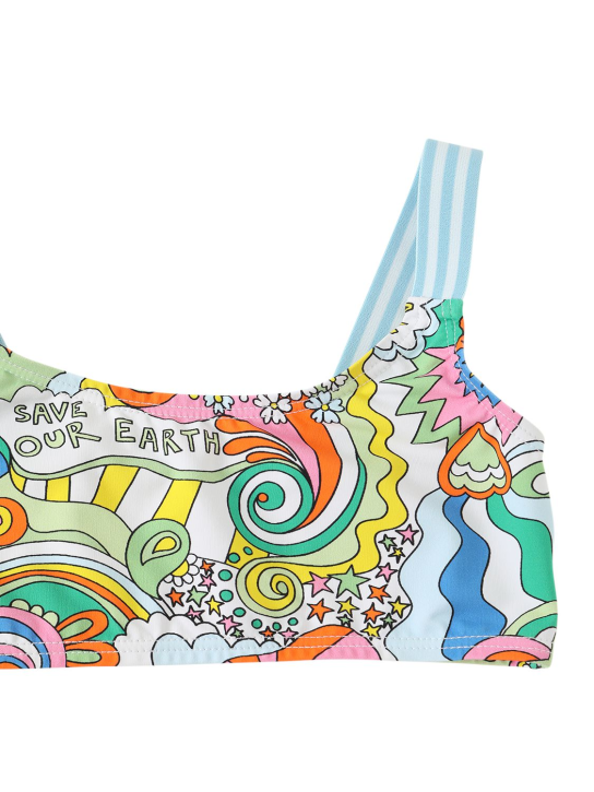 Stella McCartney Kids: Bikini in Lycra stampata riciclata - Multicolore - kids-girls_1 | Luisa Via Roma