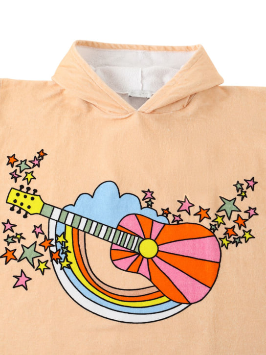 Stella McCartney Kids: Accappatoio in spugna di cotone - Arancione Chiaro - kids-girls_1 | Luisa Via Roma