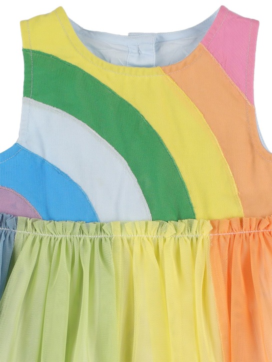 Stella McCartney Kids: Kleid aus recyceltem Tüll in Blockfarben - Bunt - kids-girls_1 | Luisa Via Roma