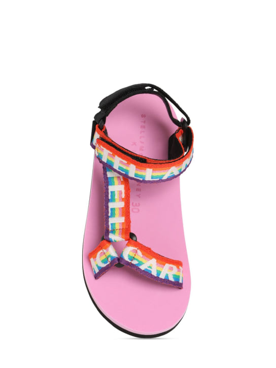 Stella McCartney Kids: SANDALEN MIT LOGOSTICKEREI - Bunt - kids-girls_1 | Luisa Via Roma