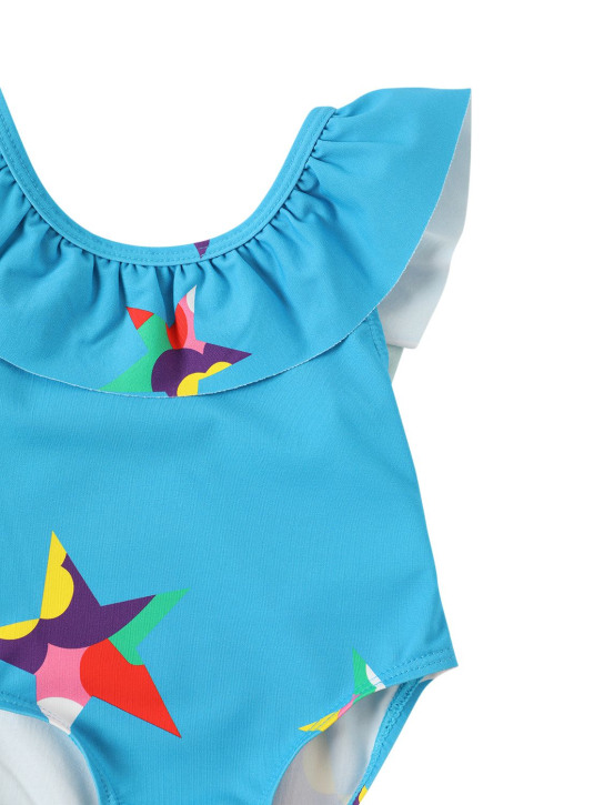 Stella Mccartney Kids: Star print Lycra one piece swimsuit - kids-girls_1 | Luisa Via Roma