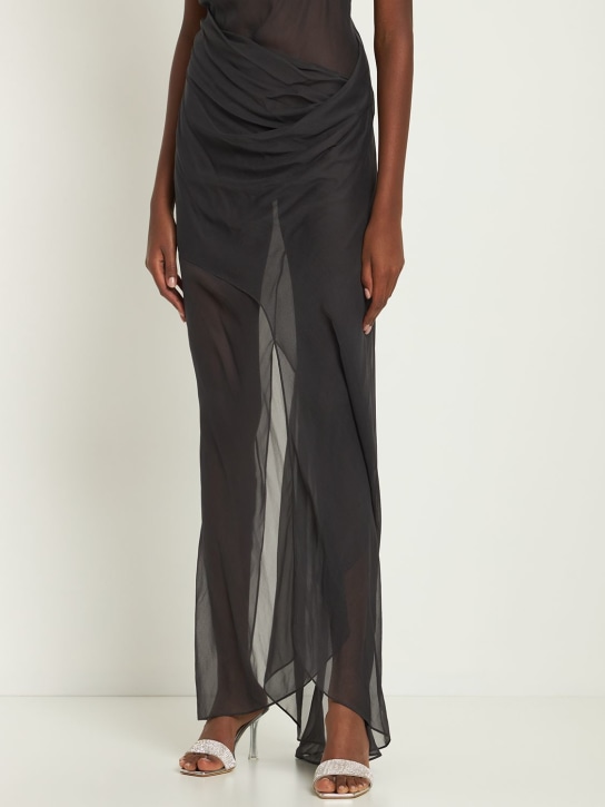 Magda Butrym: 80mm Embellished PVC & leather mules - Silver - women_1 | Luisa Via Roma