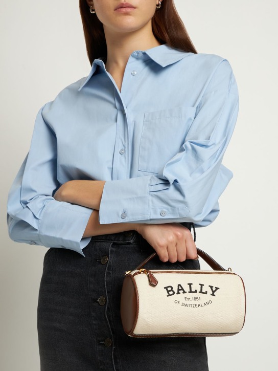 Calyn.st canvas u0026 leather shoulder bag - Bally - Women | Luisaviaroma