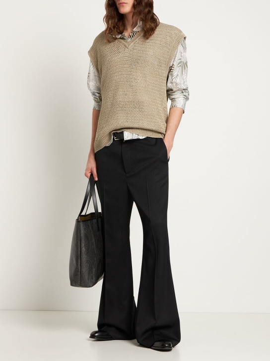 Etro: Linen knit vest - men_1 | Luisa Via Roma