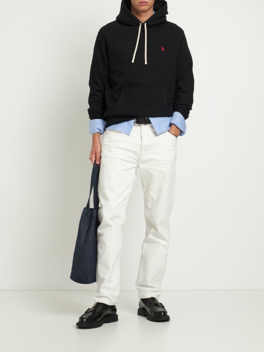 Polo Ralph Lauren: Cotton blend logo hoodie - Polo Black - men_1 | Luisa Via Roma