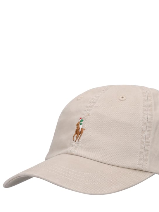 Polo Ralph Lauren: Colored logo cotton baseball cap - Beige - men_1 | Luisa Via Roma