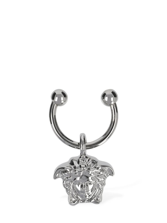 Versace: Medusa charm nose piercing - Palladium - women_0 | Luisa Via Roma