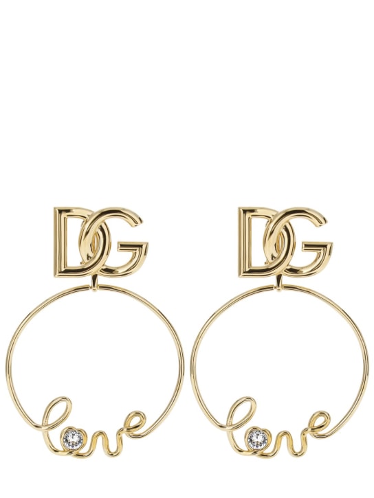 Dolce&Gabbana: Pendientes de clip Love DG - women_0 | Luisa Via Roma