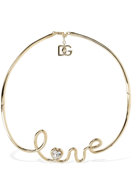 Dolce&Gabbana: Love DG rigid collar necklace - women_0 | Luisa Via Roma