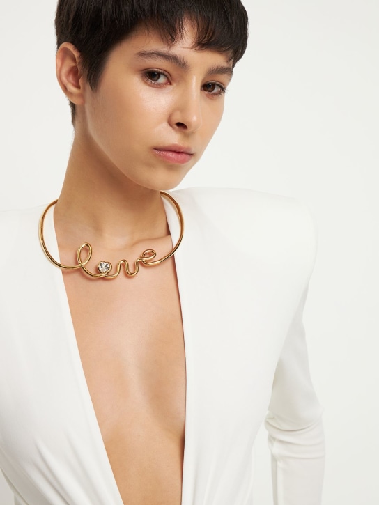 Dolce&Gabbana: Love DG rigid collar necklace - women_1 | Luisa Via Roma