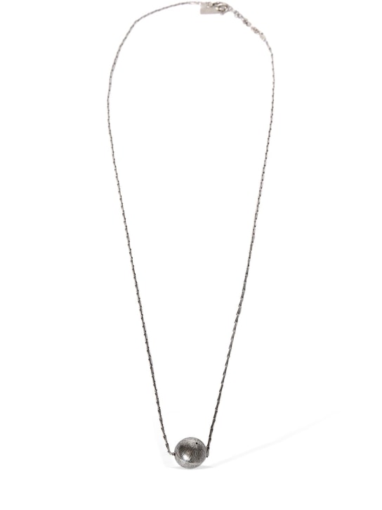 Saint Laurent: Halskette aus Messing „Little Ball“ - Silber - men_0 | Luisa Via Roma