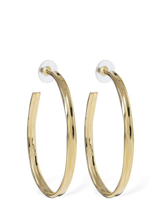 Saint Laurent: Oval hoop earrings - Gold - women_0 | Luisa Via Roma