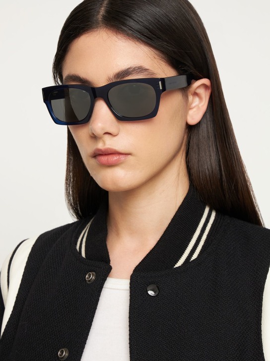 Saint Laurent: SL 402 Bold acetate sunglasses - Blue - women_1 | Luisa Via Roma