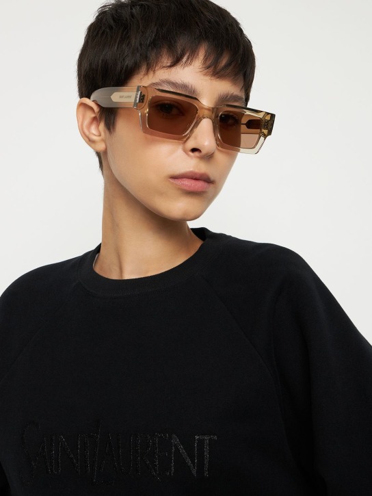 Saint Laurent: SL 572 acetate sunglasses - Transparent - women_1 | Luisa Via Roma