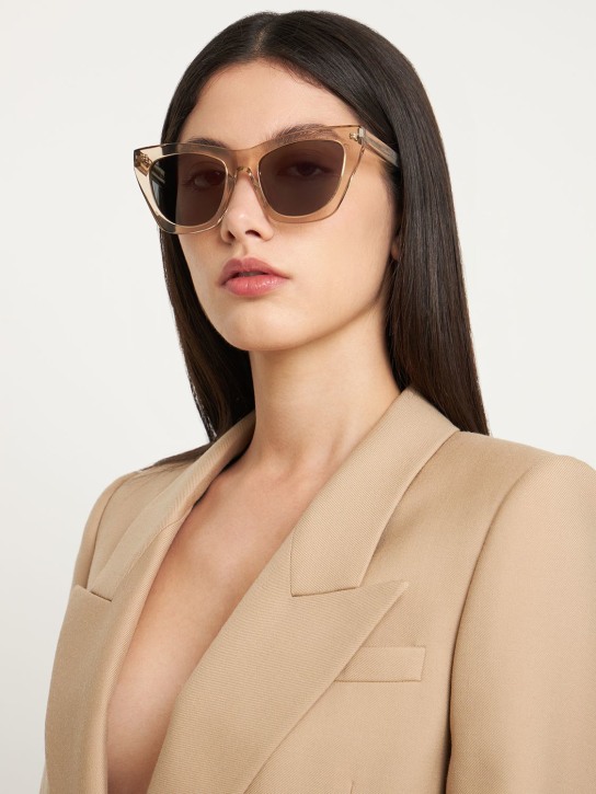 Saint Laurent: SL 214 Kate acetate sunglasses - Transparent - women_1 | Luisa Via Roma