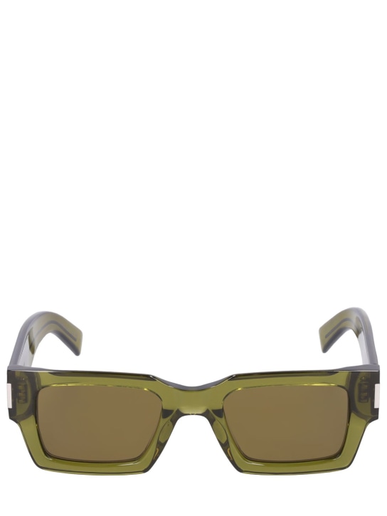 Saint Laurent: SL 572 acetate sunglasses - Green - men_0 | Luisa Via Roma