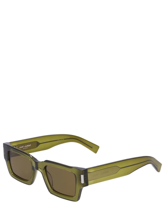 Saint Laurent: SL 572 acetate sunglasses - Green - men_1 | Luisa Via Roma