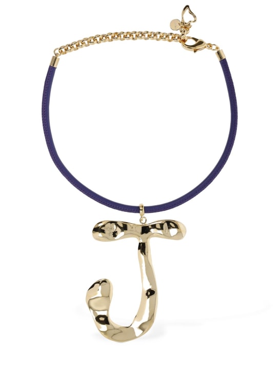 Jacquemus: Collar Le Collier J Ouro - Púrpura/Oro - women_0 | Luisa Via Roma