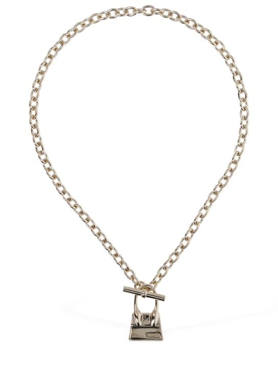 Jacquemus: Le Collier Chiquito barre necklace - Gold - women_0 | Luisa Via Roma