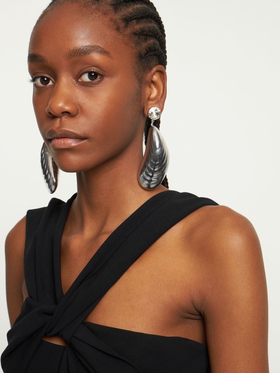 Area: Crystal mussel drop earrings - women_1 | Luisa Via Roma