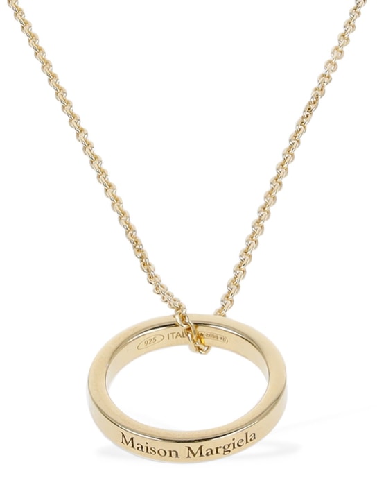 Logo engraved ring charm necklace - Maison Margiela - Men