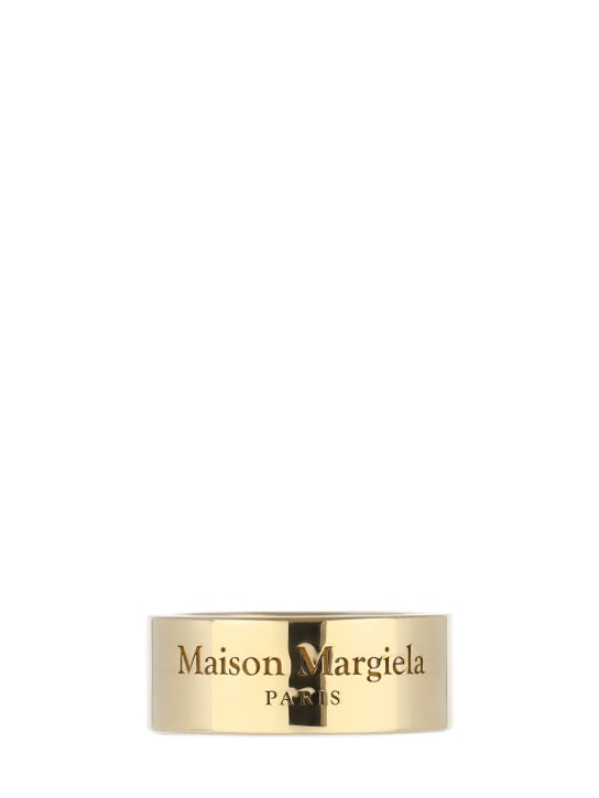 Maison Margiela: RING MIT LOGO - Gold - women_1 | Luisa Via Roma
