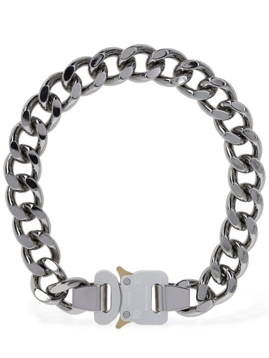 1017 Alyx 9sm: Chain necklace w/ buckle - Silver - men_0 | Luisa Via Roma