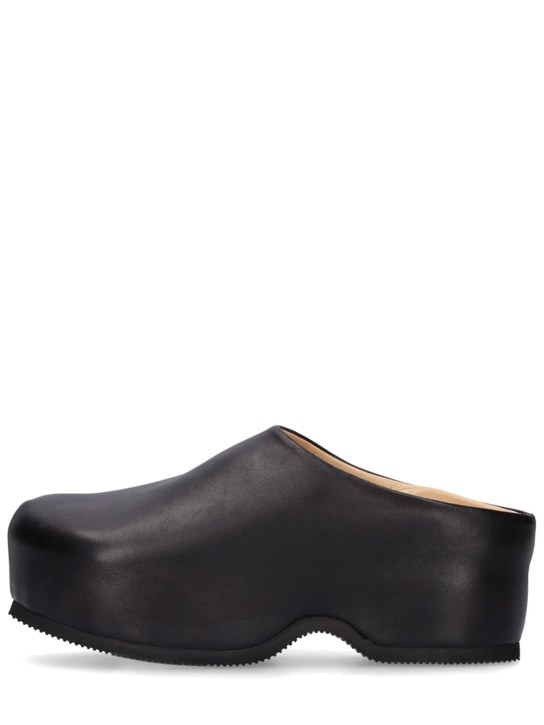 Mens black sale leather clogs