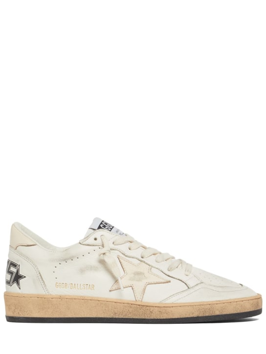 Golden Goose: 20mm Ball Star nappa leather sneakers - White/Pink - women_0 | Luisa Via Roma