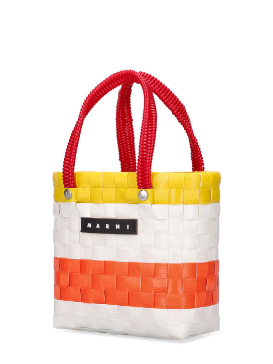 Marni Junior: Color block woven tote bag w/ logo - Renkli - kids-girls_1 | Luisa Via Roma
