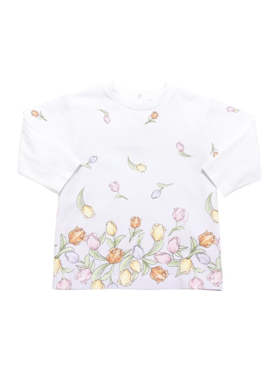 Monnalisa: T-Shirt aus Baumwolljersey mit Druck - Bunt - kids-girls_0 | Luisa Via Roma