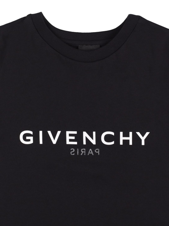 Givenchy: T-shirt in jersey di cotone con logo - kids-girls_1 | Luisa Via Roma