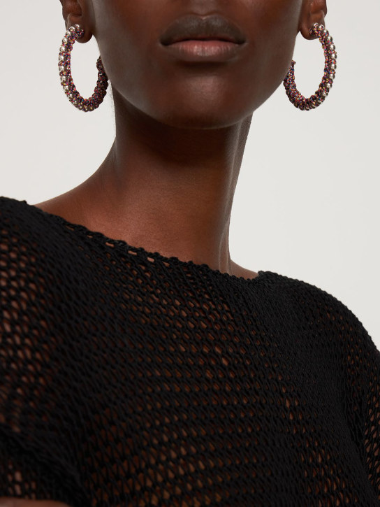 Isabel Marant: Bonni hoop earrings - Multi/Silver - women_1 | Luisa Via Roma