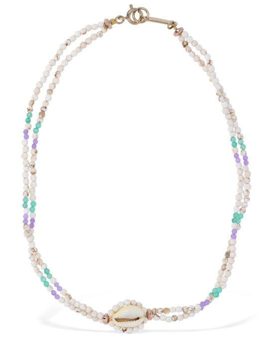 Isabel Marant: New Malebo beaded collar necklace - Multi/Ecru - women_0 | Luisa Via Roma
