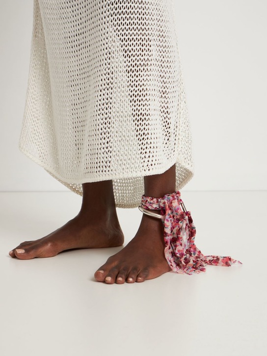 Isabel Marant: New Papina脚踝链 - Raspberry/Ecru - women_1 | Luisa Via Roma