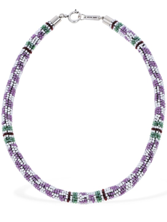 Isabel Marant: Collier avec perles Betsy - Multi/Lilac - women_0 | Luisa Via Roma