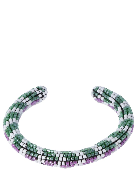 Isabel Marant: Betsy beaded cuff bracelet - Multi/Lilac - women_0 | Luisa Via Roma
