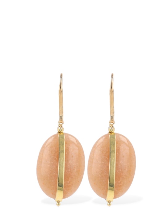 Isabel Marant: Stones drop earrings - Orange/Gold - women_0 | Luisa Via Roma