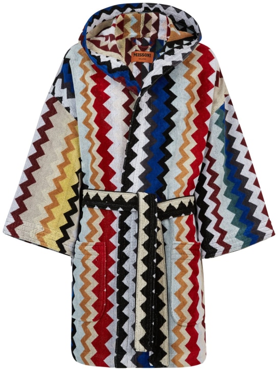 Missoni Home: Cyrus short hooded bathrobe - Multicolor - women_0 | Luisa Via Roma