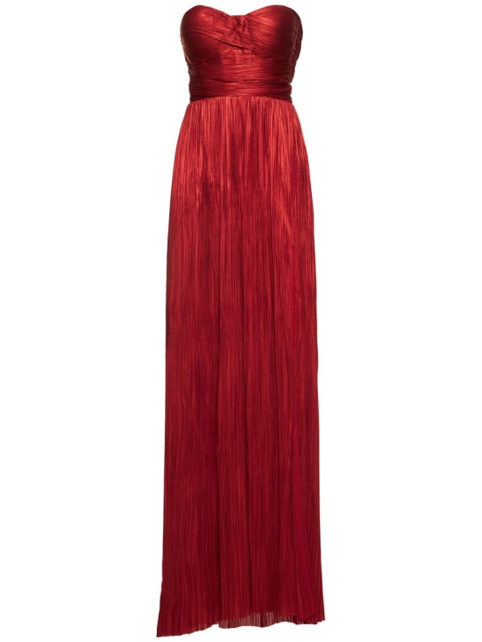 Maria Lucia Hohan: Theia silk off-the-shoulder long dress - Red - women_0 | Luisa Via Roma