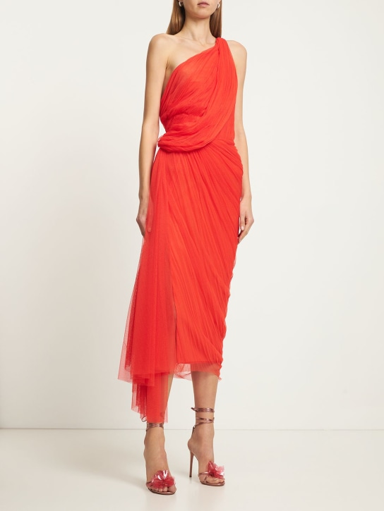 Maria Lucia Hohan: Imani tulle long dress - Red - women_1 | Luisa Via Roma