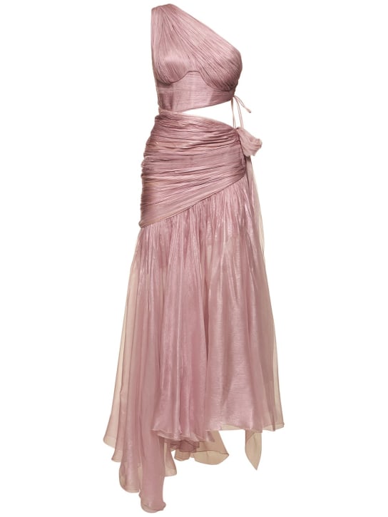 Maria Lucia Hohan: Langes Kleid aus Seidenmusselin „Cassis“ - Rosa - women_0 | Luisa Via Roma